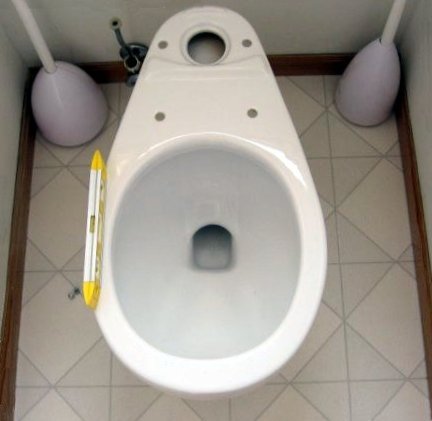 Leveling the toilet front-to-back