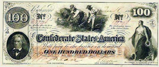 1862 Confederate $100