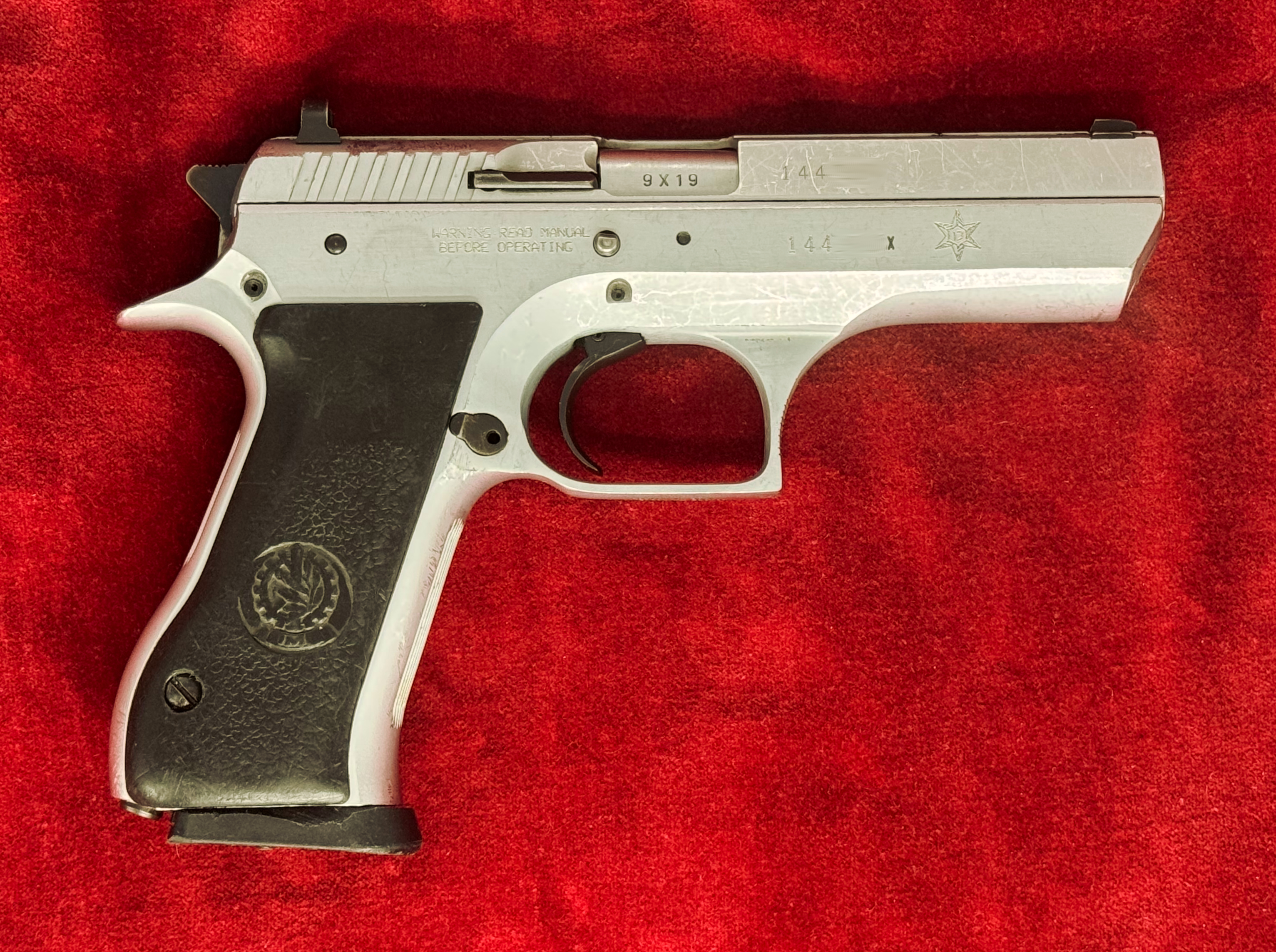 Israeli 941 Jericho pistol, right side